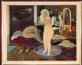 "Femmes a leur toilette" (óleo sobre cartão)