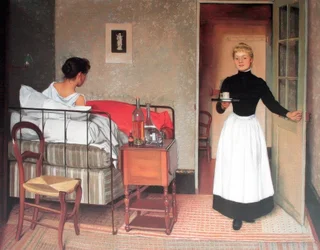 Félix Edouard Vallotton (1865 - 1925) pintor suíço, 1892 o paciente