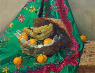 Cesta de tangerinas e bananas. 1923
