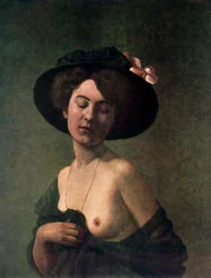 Senhora de chapéu, 1908.