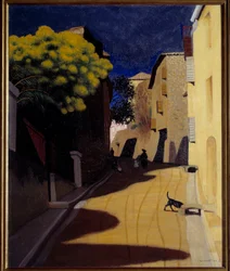 Mimosas em flor em Cagnes em 1921 Pintura de Felix Vallotton (1865-1925)