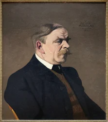 Retrato de Octave Mirbeau (1848-1917), Escritor, jornalista francês, Pintura a óleo de Felix Vallotton (1865-1925), executado em 1902. Fotografia, KIM Youngtae, Grenoble, Musee de Grenoble.