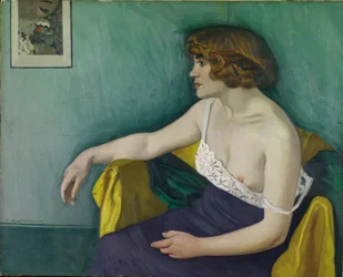 Jovem sentada no perfil, 1914