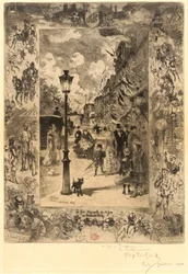 O feriado nacional no Boulevard de Clichy, 1878.