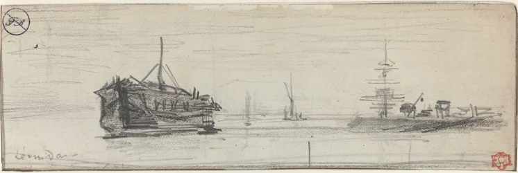 Embarque no Porto de Londres [reto], c. 1884.