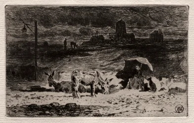 Os burros na colina de Cailles, c. 1875