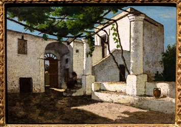 Pátio de uma casa em Capri
