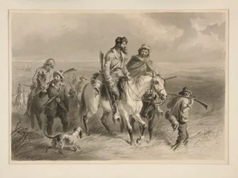 Bandidos da fronteira invadindo o Kansas