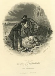 David Copperfield: salvo da destruição, gravado por HB Hall und Sons, 1867