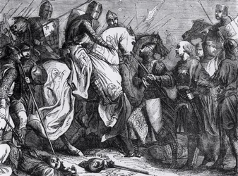 Henrique III (1207-72) na Batalha de Lewes, 14 de maio de 1264