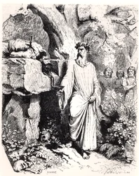 Sacrifício humano por um druida gaulês, de &39;Histoire de France&39; por LP Anquetil, 1851