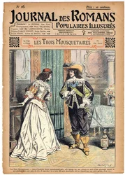 Série romana: "Os Três Mosqueteiros" de Alexandre Dumas (1802-1870). O Rei Luís XIII (1601-1643) anuncia à Rainha Ana da Áustria (1601-1666) que ela terá de usar os tachas de diamantes para o baile organizado na câmara municipal. No "Le Journal des roman