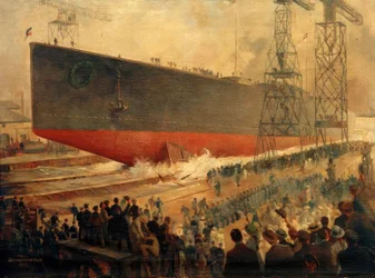 Lançamento do Hindenburg &39;em Wilhelmshaven