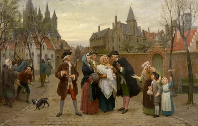 Um batismo na Flandres do século XVIII