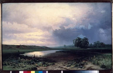 Pradarias inondees (Flooded Meadow) - Peinture de Fyodor Alexandrovich Vasilyev (Feodor Alexandrovich, Fiodor Alexandrovitch Vassiliev) (1850-1873), huile sur toile