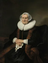 Retrato de uma velha senhora, possivelmente Elisabeth Bas Retrato de uma velha senhora, possivelmente Elisabeth Jacobsdr Bas (1571-1649), viúva de Jochem Hendricksz Swartenhont