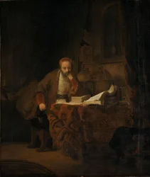 Um bolsista em seu estudo, c.1640 (óleo sobre tela)