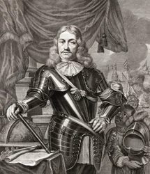 Cornelis Maartenszoon Tromp, depois de uma gravura de Lambert Visscher a partir de uma pintura de Ferdinand Bol