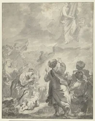 Moisés descendo do Monte Sinai com os Dez Mandamentos