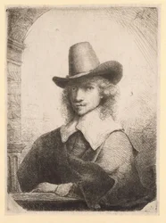 Retrato de um homem com chapéu alto