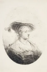 Jovem senhora com chapéu de plumas, 1644