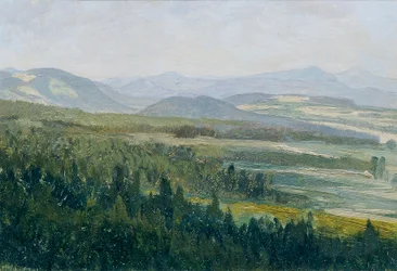 Serra baixa boémia (do portfólio "16 Vistas de Paisagens Checas 
