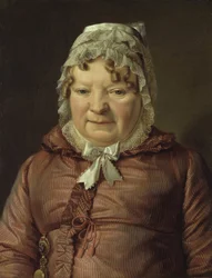 Waldmueller, Ferdinand Georg (1793-1865) Retrato da Mãe do Capitão von Stierle-Holzmeister (Stierle Holzmeister) - Óleo sobre tela ca 1819 Staatliche Museen, Berlim 54x41