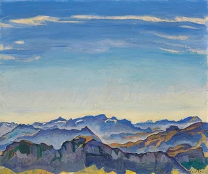 Os Alpes Vaud dos Rochers de Naye. 1917