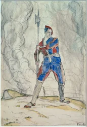 Standing Landsknecht, Estudo sobre a Batalha de Marignano