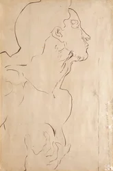 Estudo para &39;Feeling I&39; (tinta da china no papel)