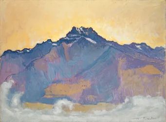 Os Dents du Midi visto de Chesières, 1912