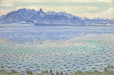 Lago Thun com uma cadeia de chifres. 1904