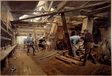 Os Moldes. Pintura de Ferdinand Joseph Gueldry (1858-1945)