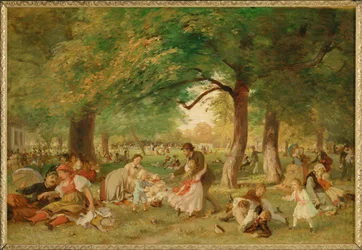Nachmittag im Prater - Uma tarde no Prater ... (pintura sobre tela)