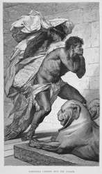 Cleópatra transportada para o palácio, século XIX