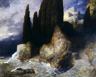 Paisagem italiana (óleo sobre tela)