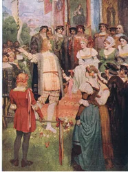 Walter começou sua canção, ilustração de The Stories of Wagner