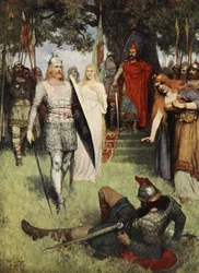 Ele foi obrigado a ceder, de "As histórias das óperas de Wagner" por J. Walker McSpadden (1874-1960), 1905