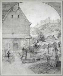 Cemitério de São Pedro em Salzburgo, Áustria ...