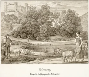 Terça-feira: O Castelo de Salzburgo visto do Sul