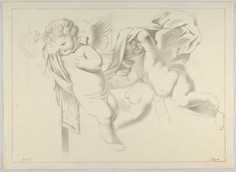 Estudo de três putti, ca. 1800-1844.