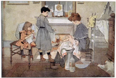 O banho do bebé, c.1930 (imprimir)
