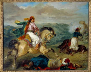 Um episódio da guerra na Grécia. Pintura de Eugene Delacroix (1798-1863)