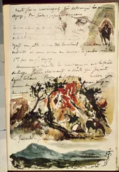 Carnets du Maroc. Desenho de Eugene Delacroix (1798-1863)