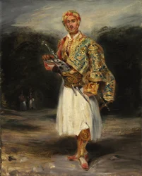 Conde Demetrius de Palatiano em traje de Suliot, não datado (óleo sobre tela)