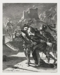 Hamlet: Hamlet corre para seguir o fantasma de seu pai, 1835.