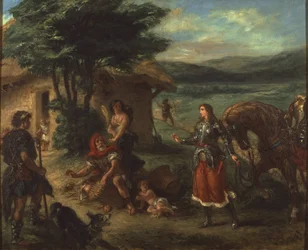 Herminie et les bergers - Erminia and the Shepherds, de Delacroix, Eugene