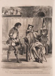 Ilustrações para Faust: Méphistophélé recebe o estudante, 1828.