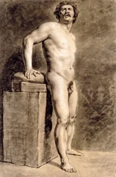 Figura masculina da academia, provavelmente Polonais, estando, 1821