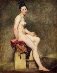 Nu Sentado, Mademoiselle Rose (óleo sobre tela)